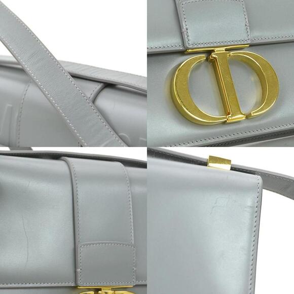 CHRISTIAN DIOR Gray Leather Shoulder Bag - Picture 4 of 5